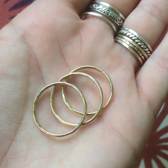 14k gold fill stacking ring set of 3 rings - choose your size! - Picture 6 of 11